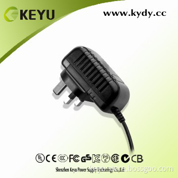 ac dc power jack plug adapter 12W Wall mount plug 12V 1A for UK